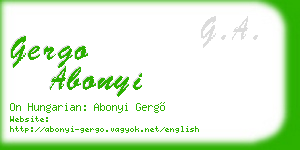 gergo abonyi business card